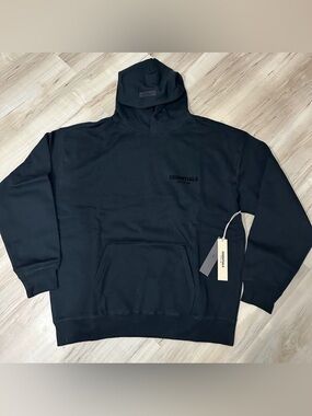 Essentials Fear of God Essentials Pullover Hoodie Stretch Limo - Medium Black